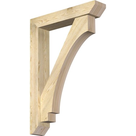 Ekena Millwork Imperial Slat Rough Sawn Bracket w/ Offset Brace, Douglas Fir, 6"W x 30"D x 42"H BKT0604X30X42IMP06RDF